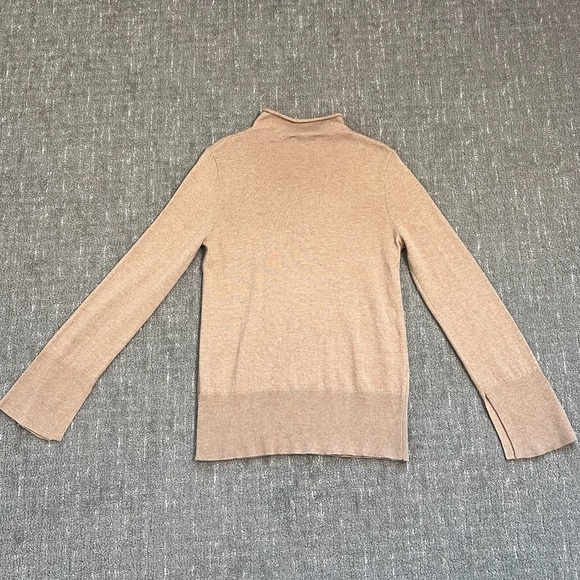 White + Warren Wool Cashmere Camel Tan Sweater Size Large - Picture 1 of 7